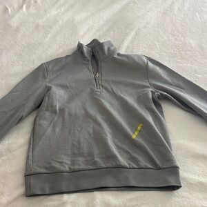 Boss Men's Silver Zip-Up Sweater